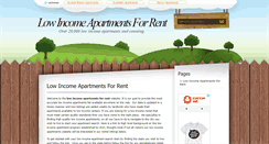 Desktop Screenshot of lowincomeapartmentsforrent.info