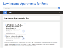 Tablet Screenshot of lowincomeapartmentsforrent.net